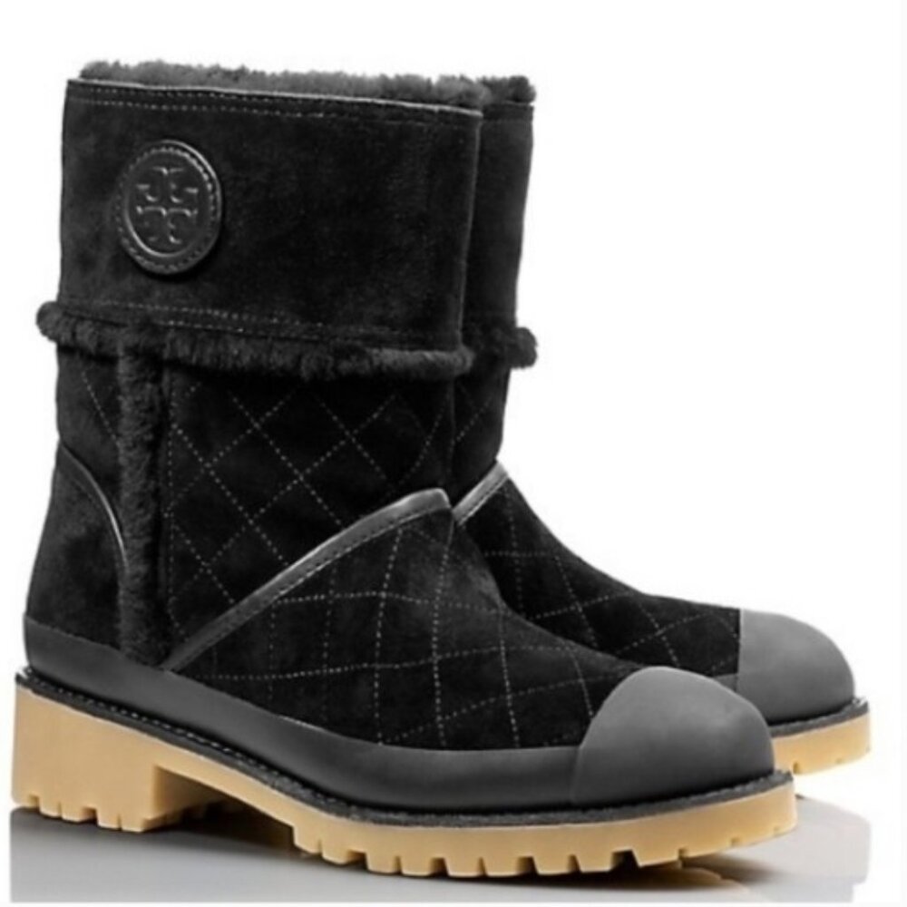 Tory Burch boughton winter shearling bootie size 6